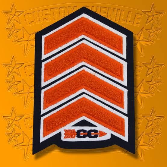 Soft chenille patches with raised fuzzy texture for letterman jackets and sports teams